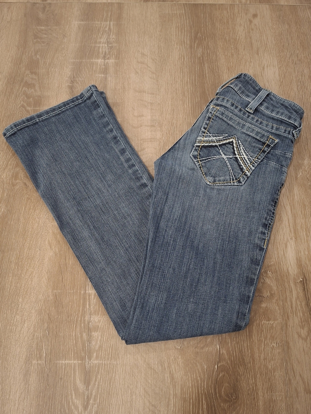 Ariat R.E.A.L. Women's Whipstitch Bootcut Jeans 25R Rainstorm Western *847*